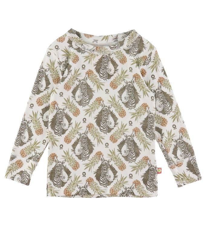 Katvig Bluse - Hvid m. Tropisk Print - Katvig - 1 år (80) - Bluse