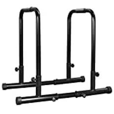 Yaheetech Dip Bar Fitness paralletter dip Station gymnastik kalistenesics utrustning med kontakter 79–90 cm höjdjusterbar