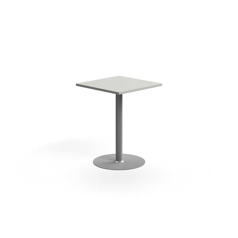 Barbord VERTICUS, 700x700x900 mm, silver/ljusgrå