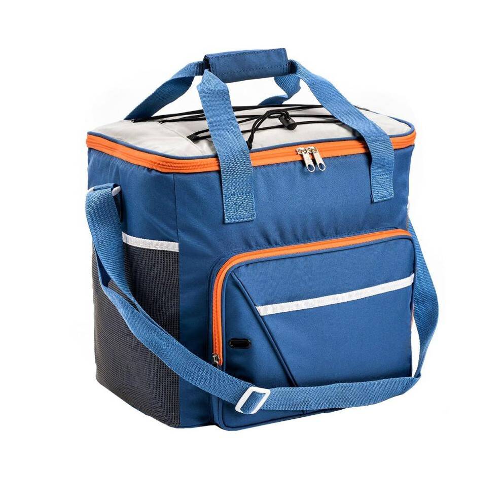 (Red/Blue) Frosty 30L Mini Fridge Blue/Grey Compact Refrigerator 34x36x25cm Dorm Car Cooler