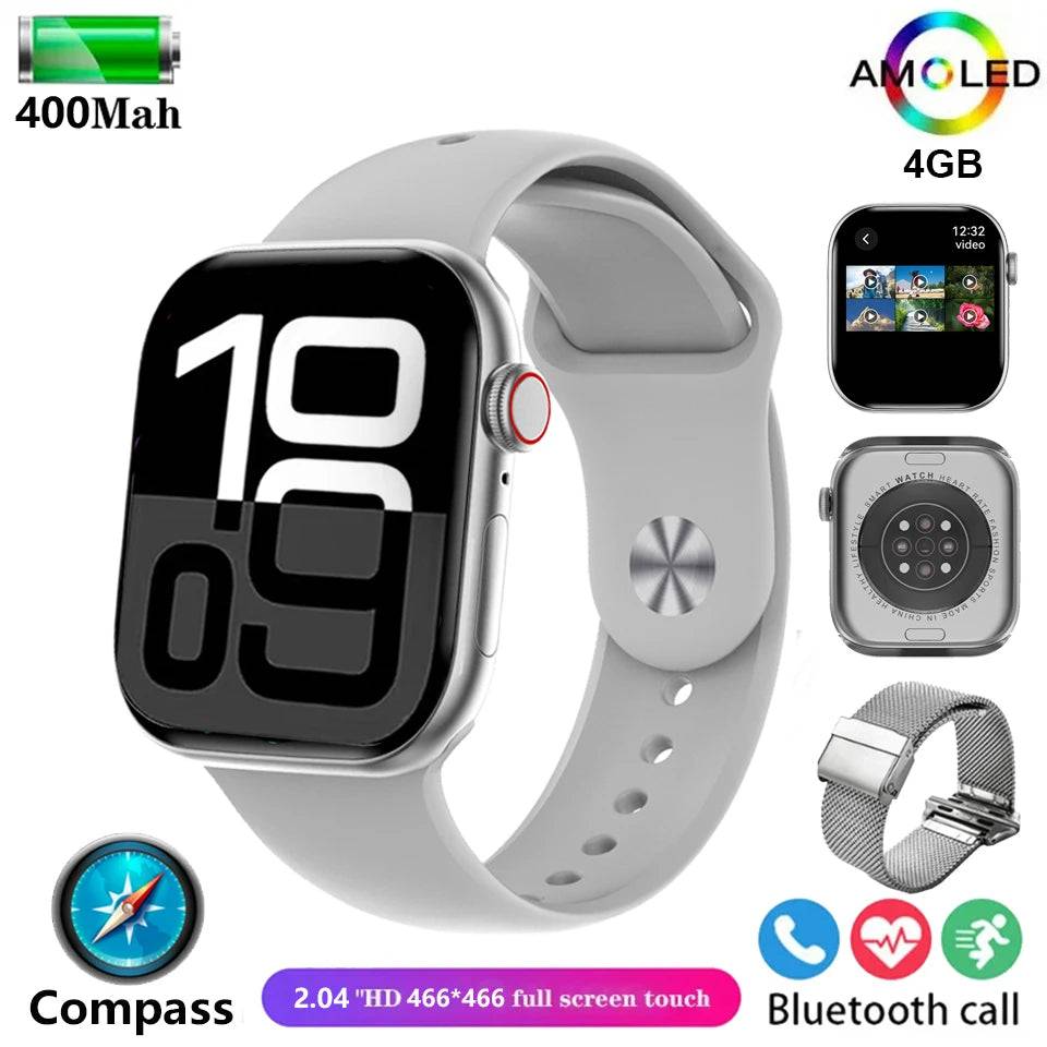PENGAGAR Smart Watch - Silver mesh belt / For Apple DT WATCH10