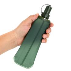 Vattenflaska TPU Vikbar mjuk kolv Sport Vattenflaska Vattenpåse Hopfällbar dryck Vattenflaska Vattenpåse Löpning Camping Vandring 500ML blå