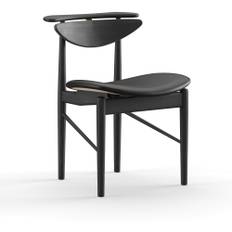 House of Finn Juhl - Reading Chair, Black Painted, Leather Group 4, Elegance Black 20198 - Spisebordsstole - Finn Juhl - Sort - Læder/Træ