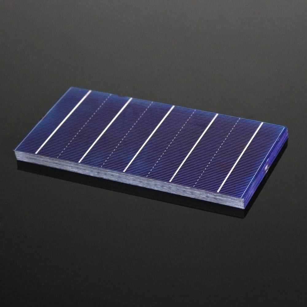 40/50/100 st 2.4w 4.28a polykristallina solceller 156 x 78mm billig kvalitet en pv diy solceller c60 solpanel - 100 st x 2.4w