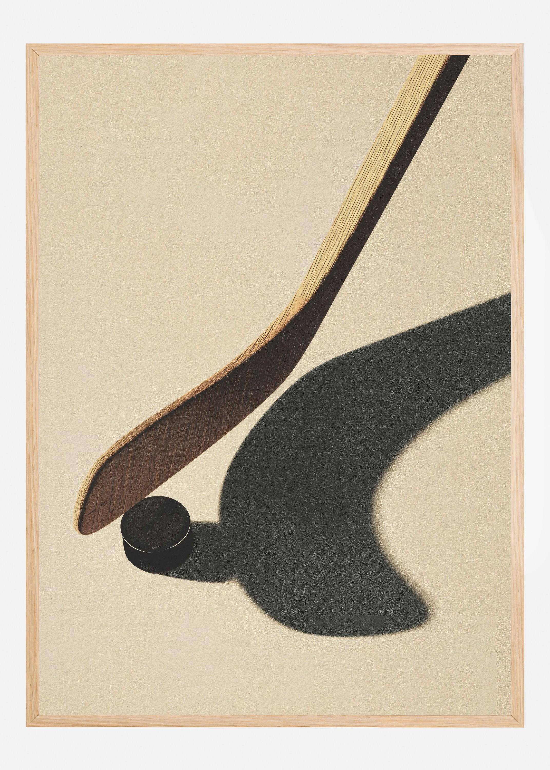 Hockey Stick and Shadow Plakat (50x70 cm)