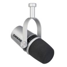Shure MV7-S Dynamic Podcast Microfoon Zilver