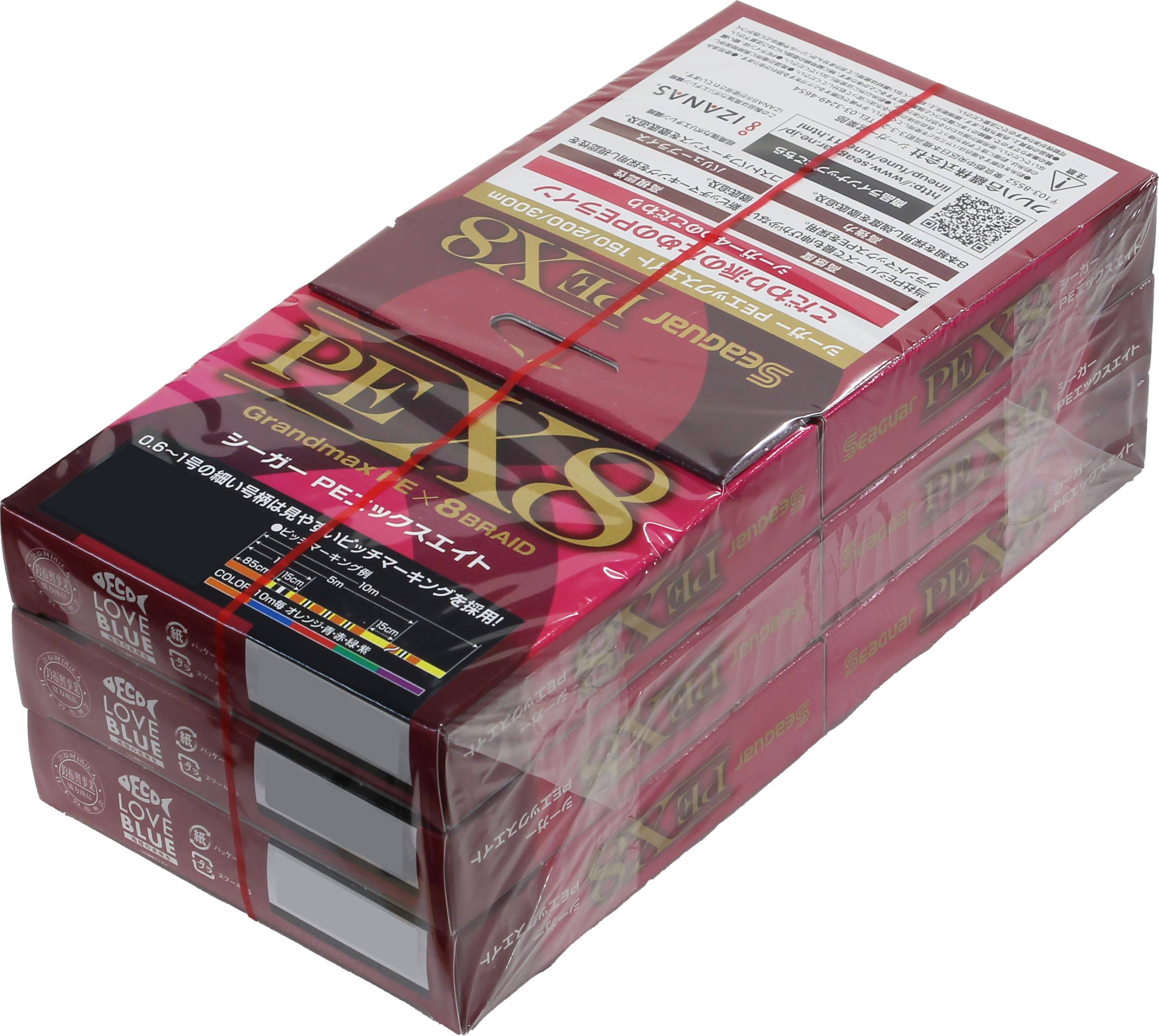 KUREHA Seaguar PE X8 150M #3 PE Fishing Line Set (Set of 6)