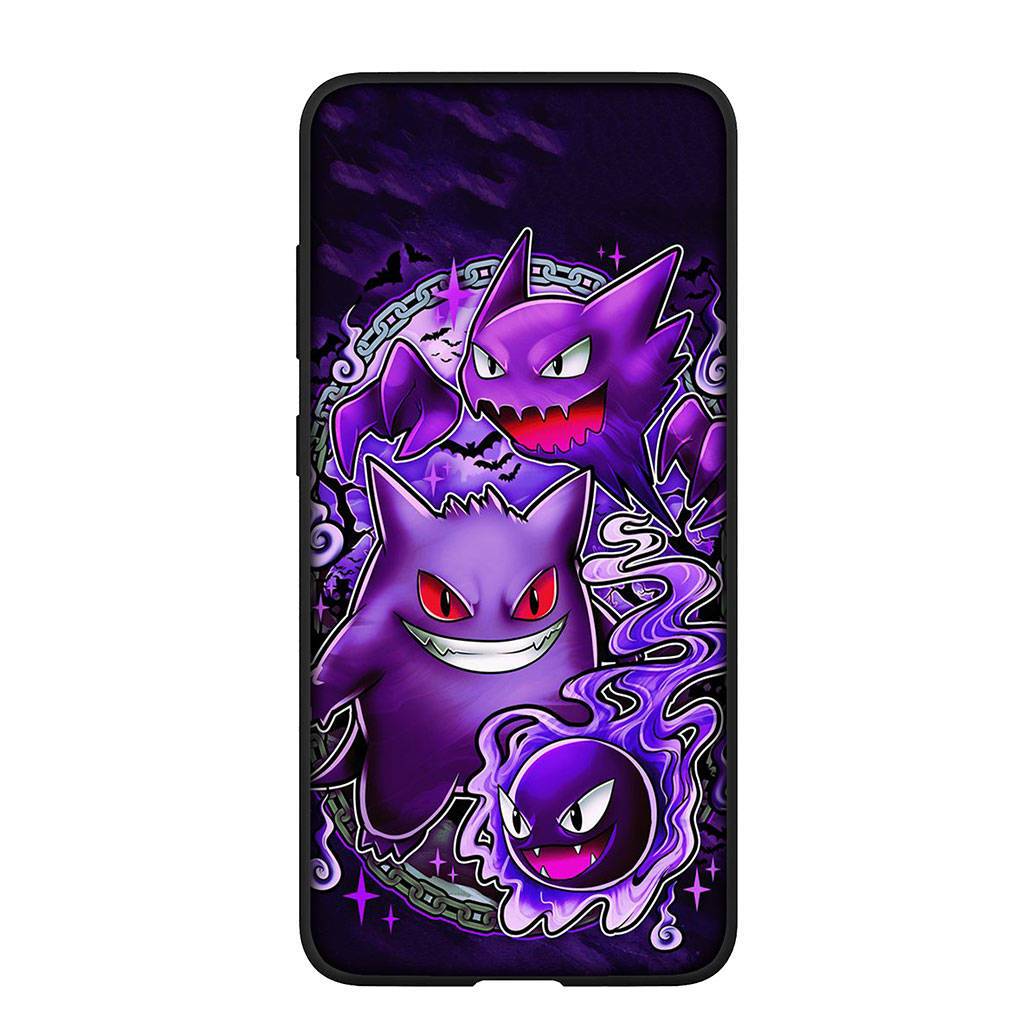 Telefonfodral till Samsung Galaxy S24 S23 iPhone 15 14 Xiaomi Redmi Note 13 12 11 8 Plus 10 9 Pro Max X XR OPPO Huawei Pokemon GO Gengar Pikachu skal for Xiaomi Poco F6 aero