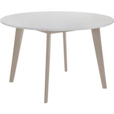 Copenhagen kantinebord, Ø120 cm. Hvid/Eg whitewash