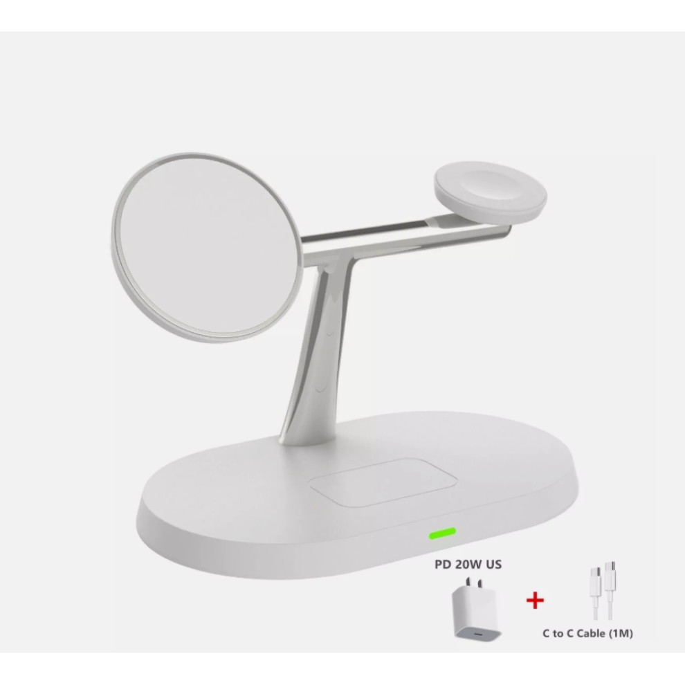 Apple Ecosystem Companion: Trådløs oplader med integreret opladningsløsning, temperaturkontrol til sikker og effektiv opladning af iPhone, Apple