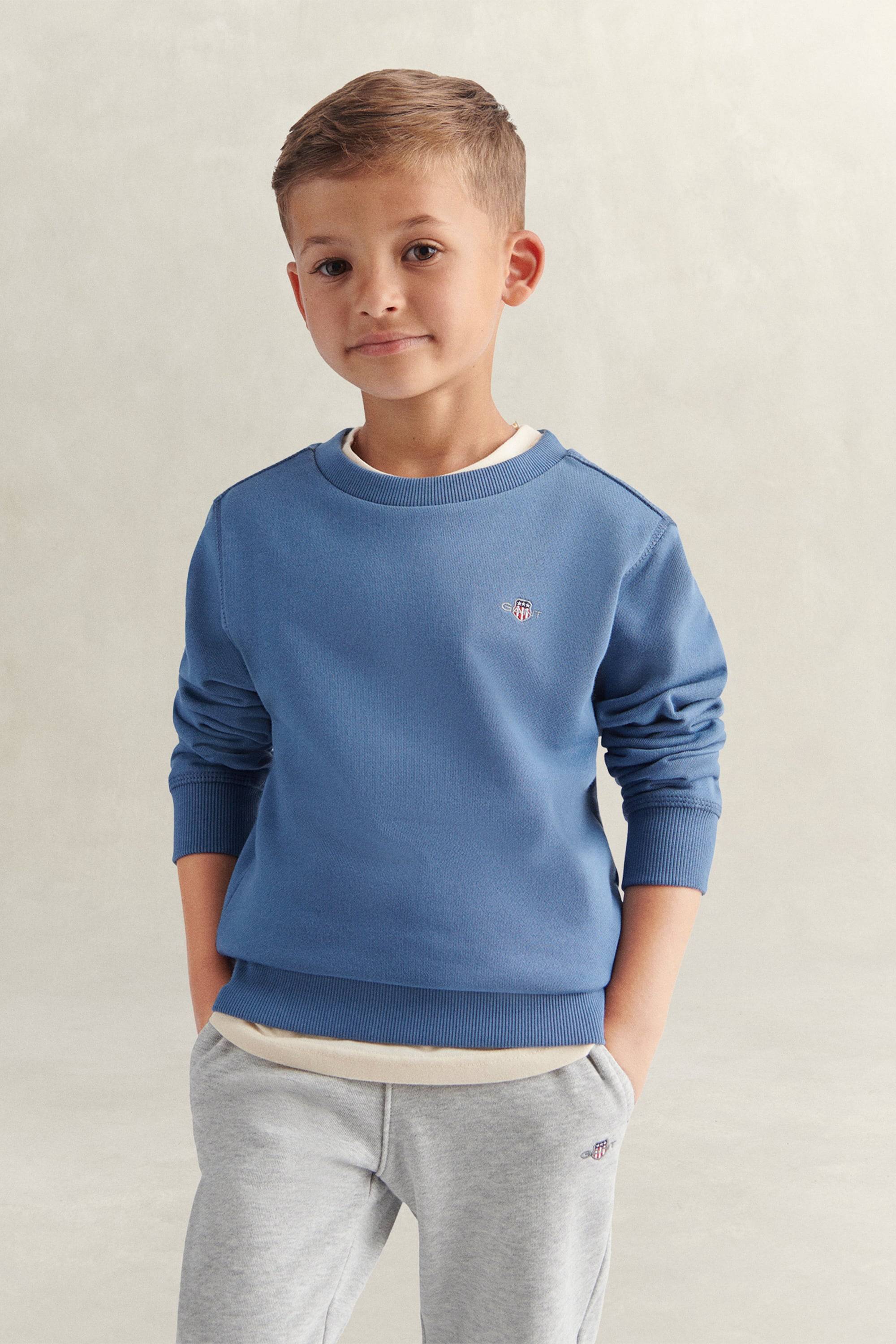 GANT Barn sweatshirt med sköldemblem (98) SALTY SEA