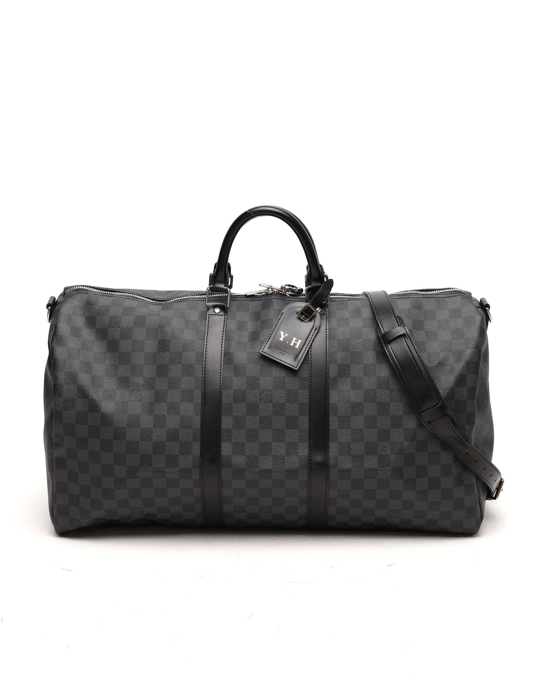 Louis Vuitton Damier Graphite Keepall 55 Bandoulière Weekend Bag - Black - One Size