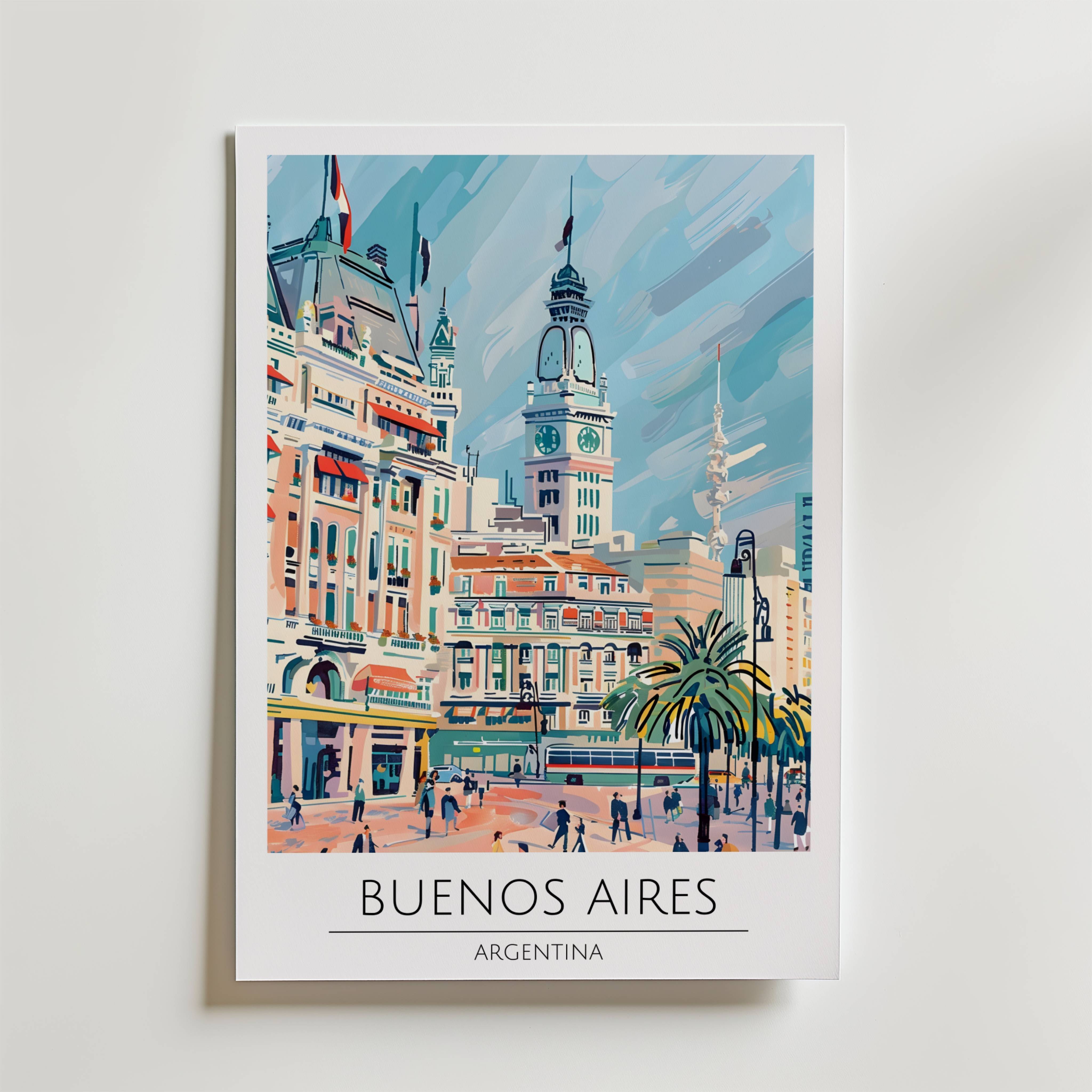 Buenos Aires Historic Plaza Poster - Premium Canvas 70x100 cm