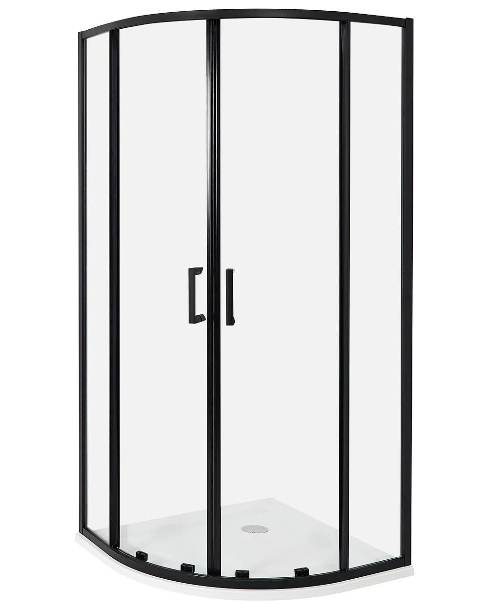 Brusekabine JUKATAN 90 x 90 x 185 cm Sort