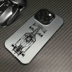 Nytt livligt färgat racingbilsgraffiti skyddande telefonfodral, kompatibelt med 15, 16, 16 Pro Max, 14 Pro Max, 13, 11, 12-serien, XR och Galaxy A13 4 - Multifärgad (Multi-size)