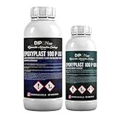 0,75 kg EpoxyPlast 100P epoxiharts 2 K EP trä glasklar laminerat harts epoxy för GFK bord golv terra akvarium formbyggnad UV stabil