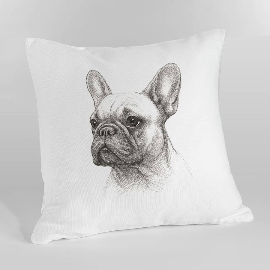 Fransk Bulldogg Prydnadskudde