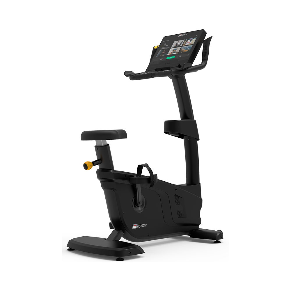 Impulse RU970 Upright Bike, Black, Touch.