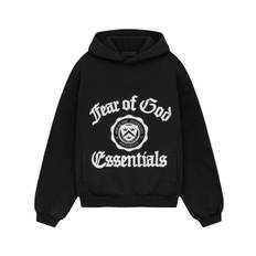 FEAR OF GOD ESSENTIALS - Essentials hoodie - herr - bomull - L - Svart