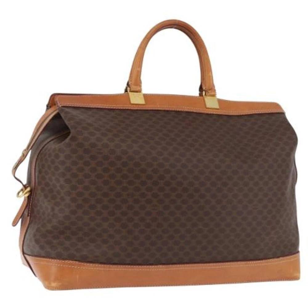 Celine Vintage Pre-owned Macadam Canvas Boston Bag - Vintage - Dame - Brun - ONE SIZE - Uld