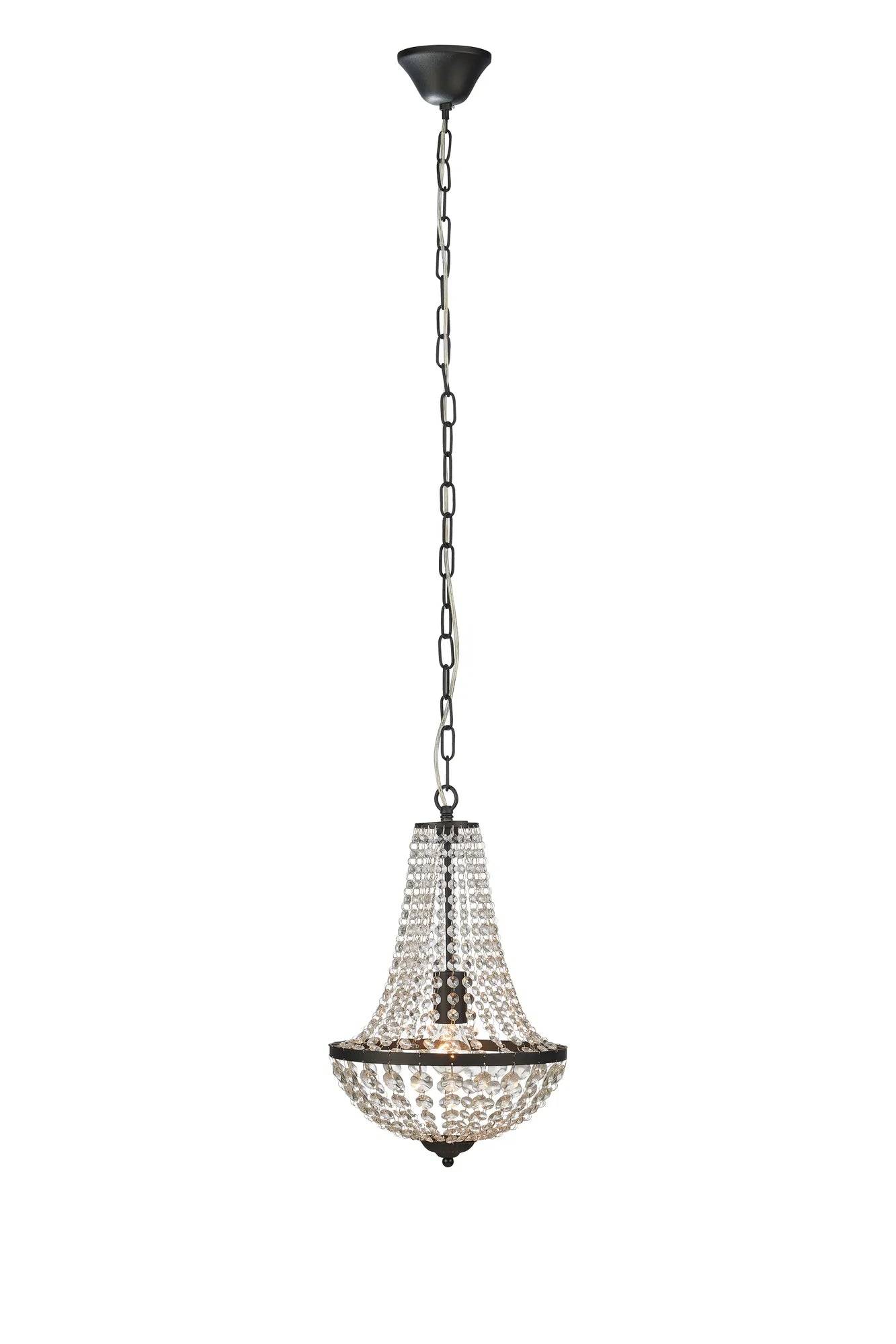 Gränsö Kristallkrona Svart 30 cm