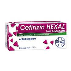 CETIRIZIN HEXAL Filmtabletten bei Allergien - 7 St