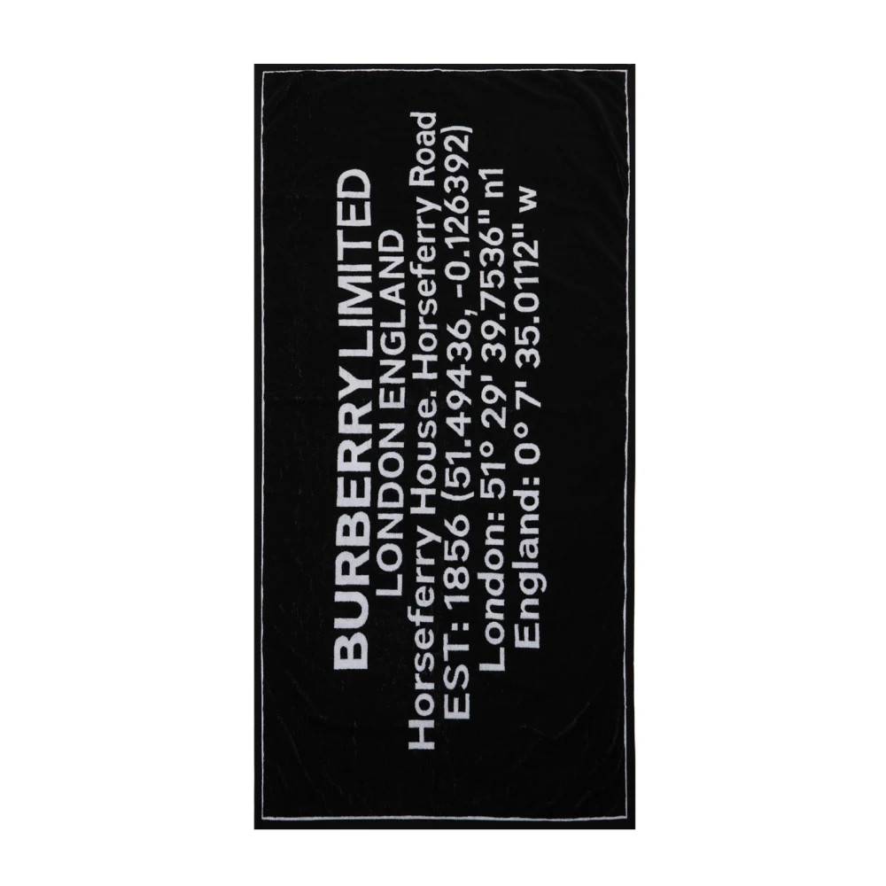 Burberry Badehåndklæde med logo - Home - Dame - Sort - ONE SIZE - Bomuld