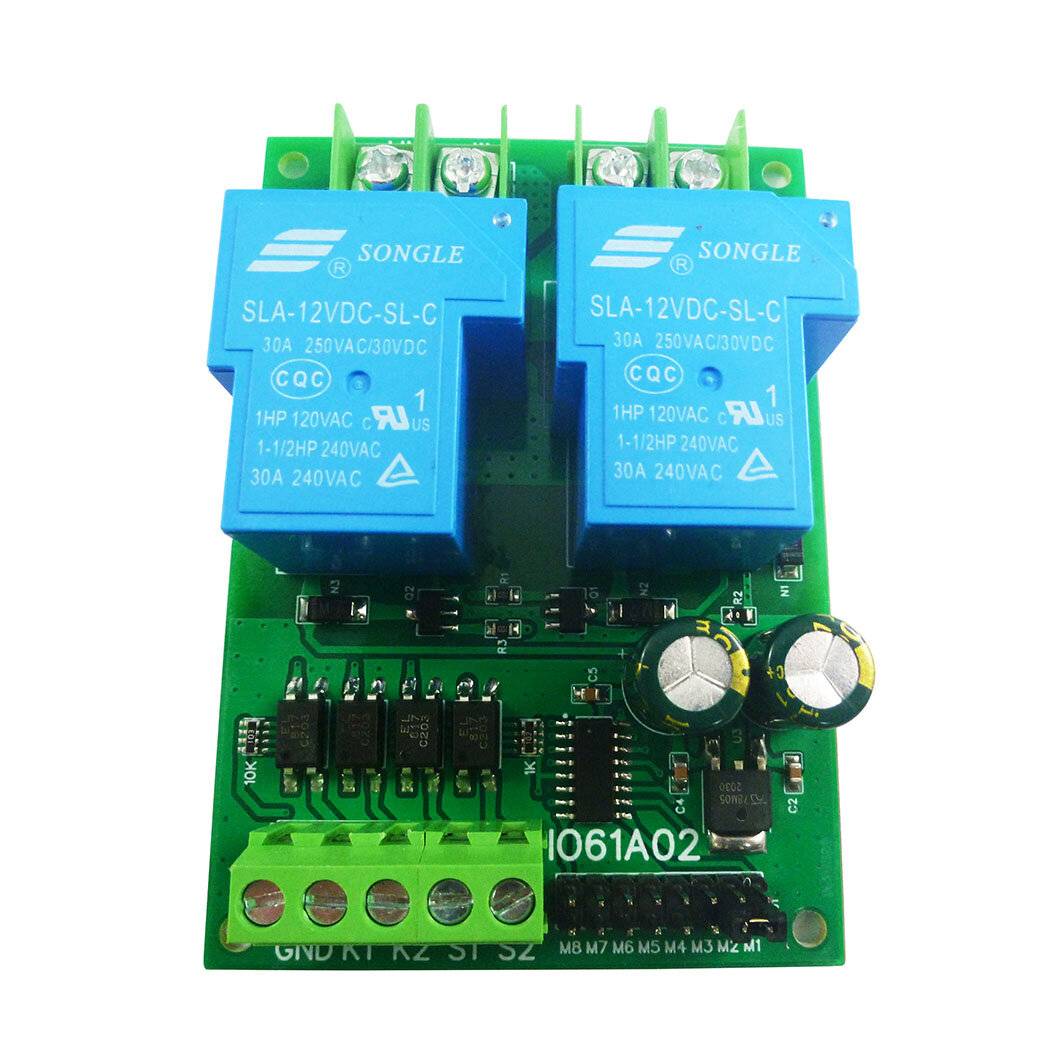 30A 12V 24V DC Motor Controller Reläkort Framåt Bakåt Kontroll Gräns Start Stop Switch för Garageport Kran Hiss