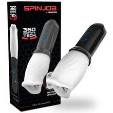 Jamyjob Spinjob Oral Sex Stimulator Masturbator white