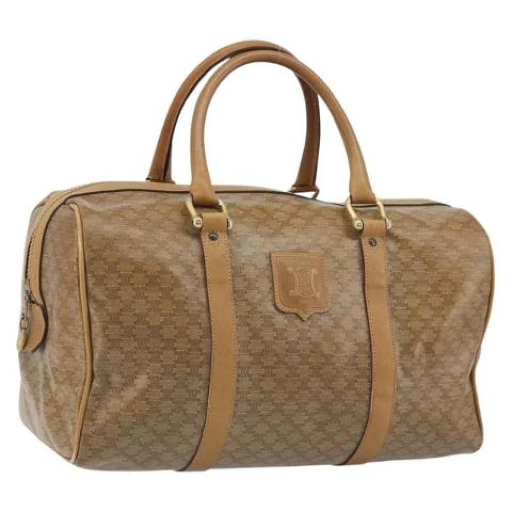 Celine Vintage Pre-owned Vintage Macadam Håndtaske - Vintage - Dame - Brun - ONE SIZE - Uld
