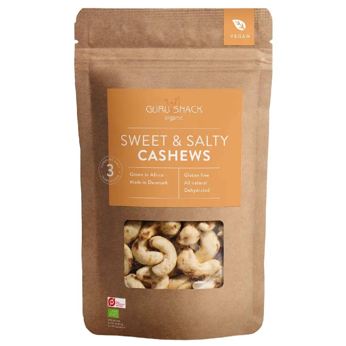 Guru Snack – Sweet & Salty Cashews Økologisk (100 g)