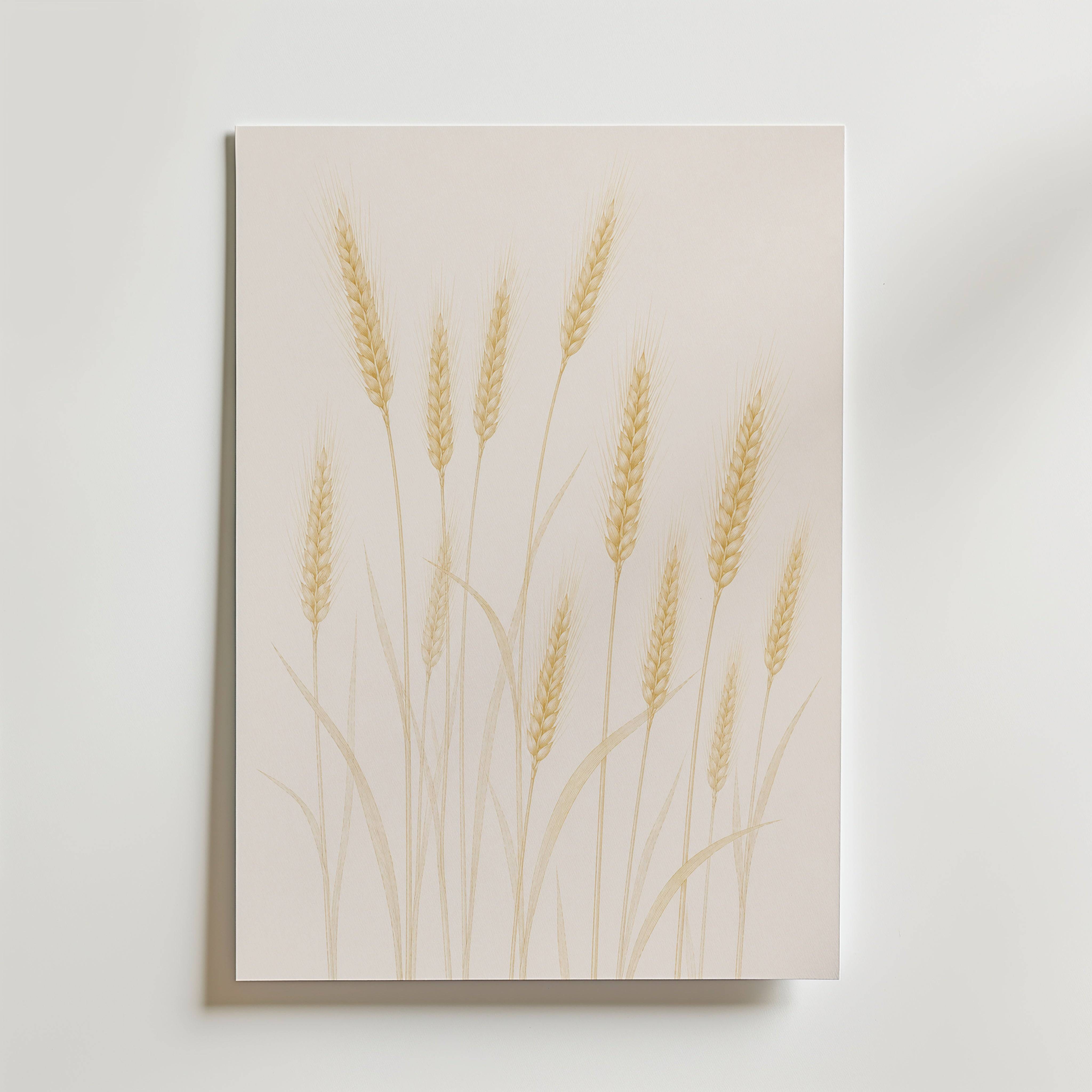 Golden Wheat Field Poster - Premium Canvas 40x50 cm