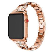 Crystal Bracelet Apple Watch 41mm Series 7 Rose Gold