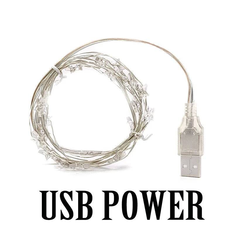 Fairy Lights for Bedroom String Battery Powered Adapter Christmas Lights - USB / Warm White / 4M 40STARS