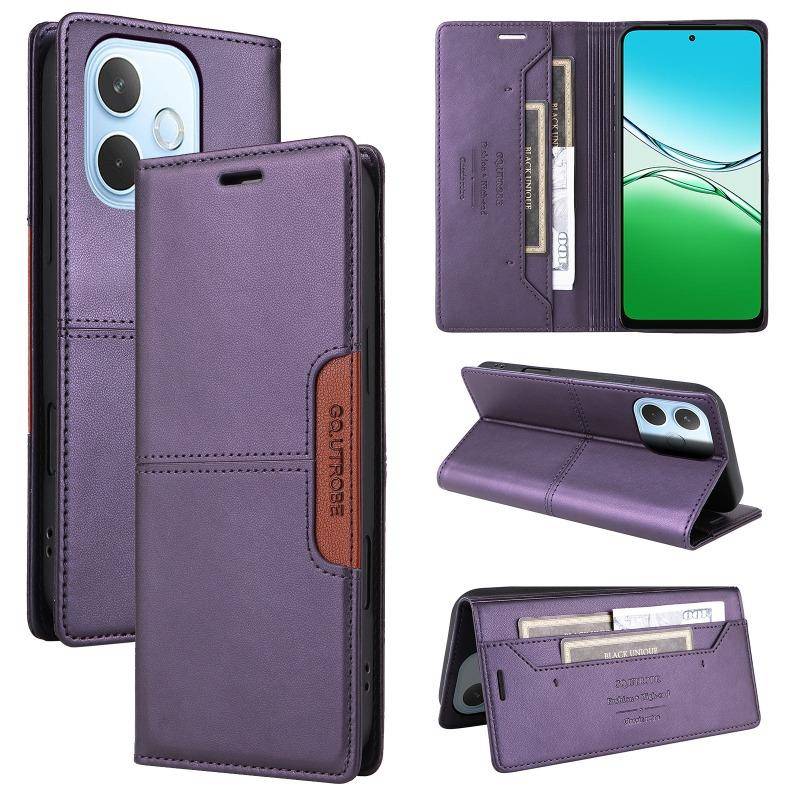 Magnetisk Plånbok Stöldskydd Läderfodral För OPPO A5 Pro 4G 5G A60 A40 A40m A3X A3 5G Global Korthållare Telefonbok Flipskydd röd