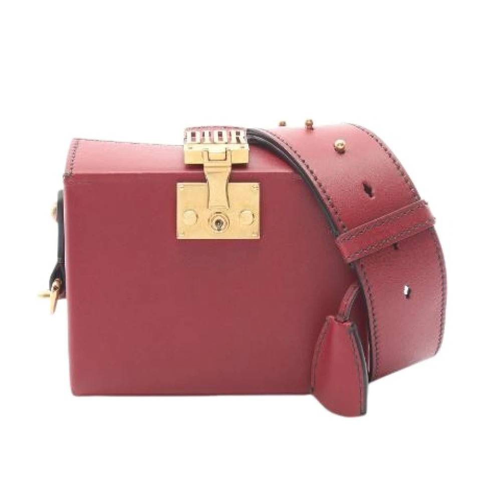 Dior Vintage Pre-owned Addict Small Box Shoulder Bag - Vintage - Dame - Rød - ONE SIZE - Uld