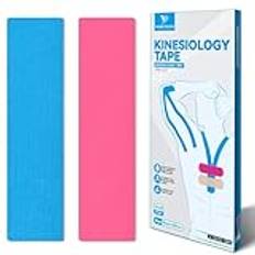 YANGTSUNG Kinesiology Tape(25cmx5cm), Elastic Sports Tape Precut for Muscles, vattentät & elastisk sporttejp, Fysio muskelstödstejp för Axlar, Rygg, knävärk