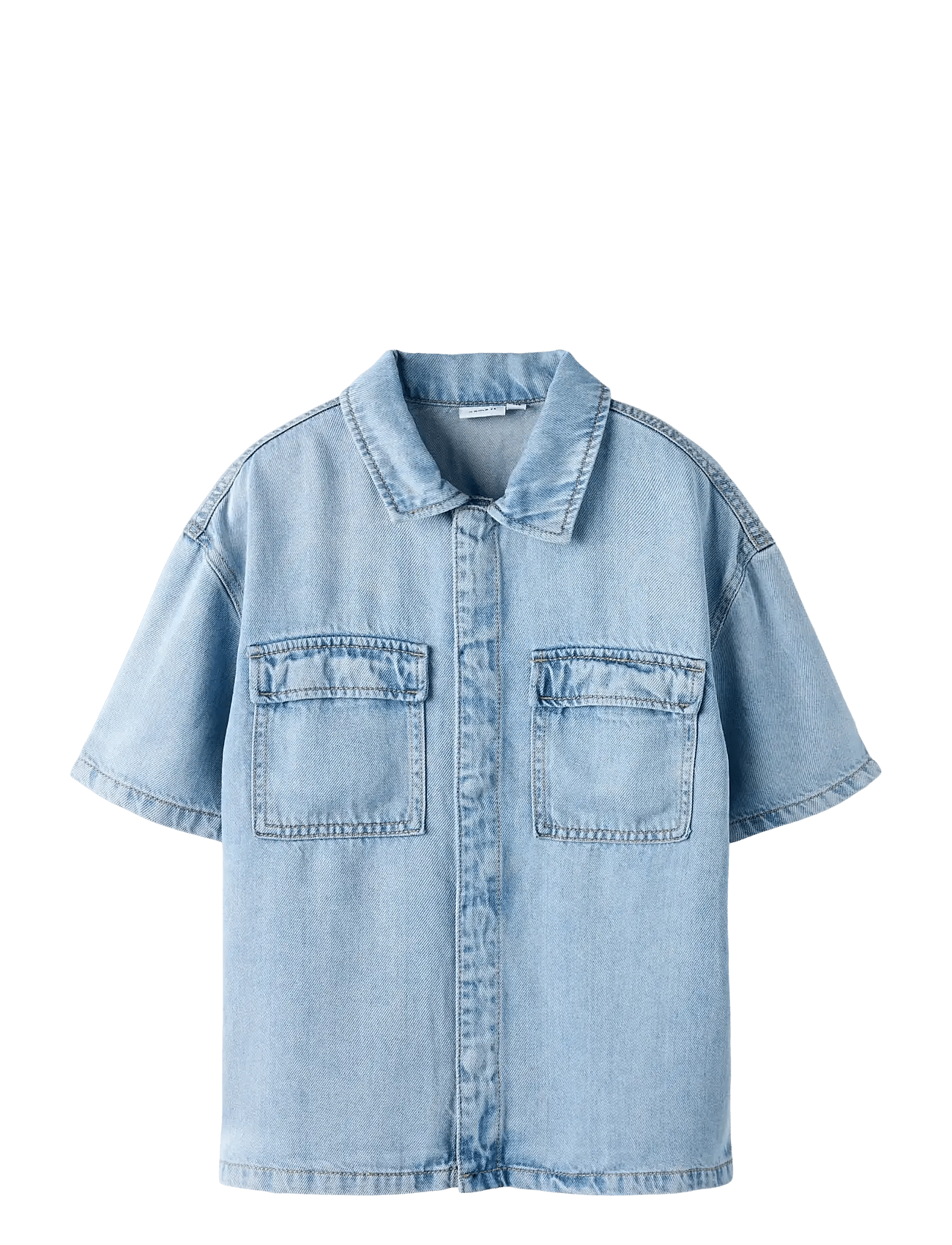 NAME IT Nkmjoy Boxy Dnm 1/2 Shirt 1860-Ph F | Blue | 164