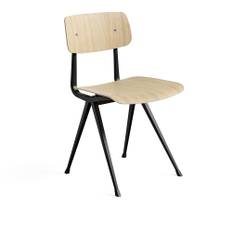 HAY - Result Chair Black / Water Based Lacq Oak - Matstolar - Friso Kramer,Wim Rietveld - Träfärgad - Metall/Trä