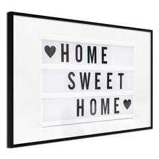 Inramad Poster / Tavla - There is No Place Like Home - 30x20 Svart ram