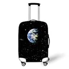 Elastisk repfri bagageskyddskåpa dragkedja passar för 46 – 81 cm väska resväska överdrag vagnöverdrag resetillbehör 3D galaxer universum planeter tryck, Mönster 7, S (18"-21" luggage)