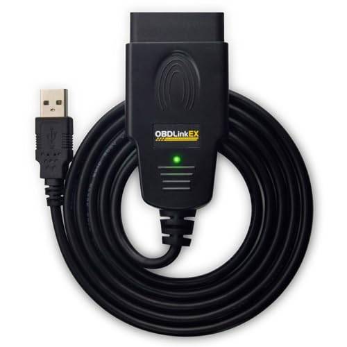 OBDLink ScanTool EX USB - Professionellt diagnosverktyg för bilar med flera märken - OBD2 / RenoLink/ForScan/MultiECUScan-kompatibel