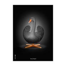 Brainchild Plakat - Sort Svane/Sort Baggrund - 70x100 cm