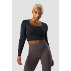 Nimble Soft Cropped LS Black