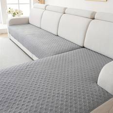 TEMU 2pcs Modern Geometric Quilted Sofa Slipcover Set - Non-slip, Pet-friendly Polyester Covers For Single To Four-seater Sofas - Machine Washable Home Decor, Stitching
