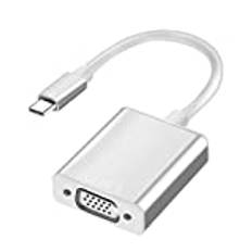 USB C (Thunderbolt 3) till VGA-adapter, typ C 3.1-kontakt till VGA-uttagsadapter, kompatibel med MacBook Pro 2019/2020/2021, MacBook Air, iPad Pro, Samsung Galaxy