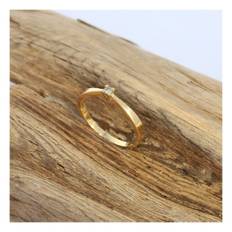 Reloved - Classic Jewellery 14 karat guld Solitaire ringe med 0,03 ct. - 53