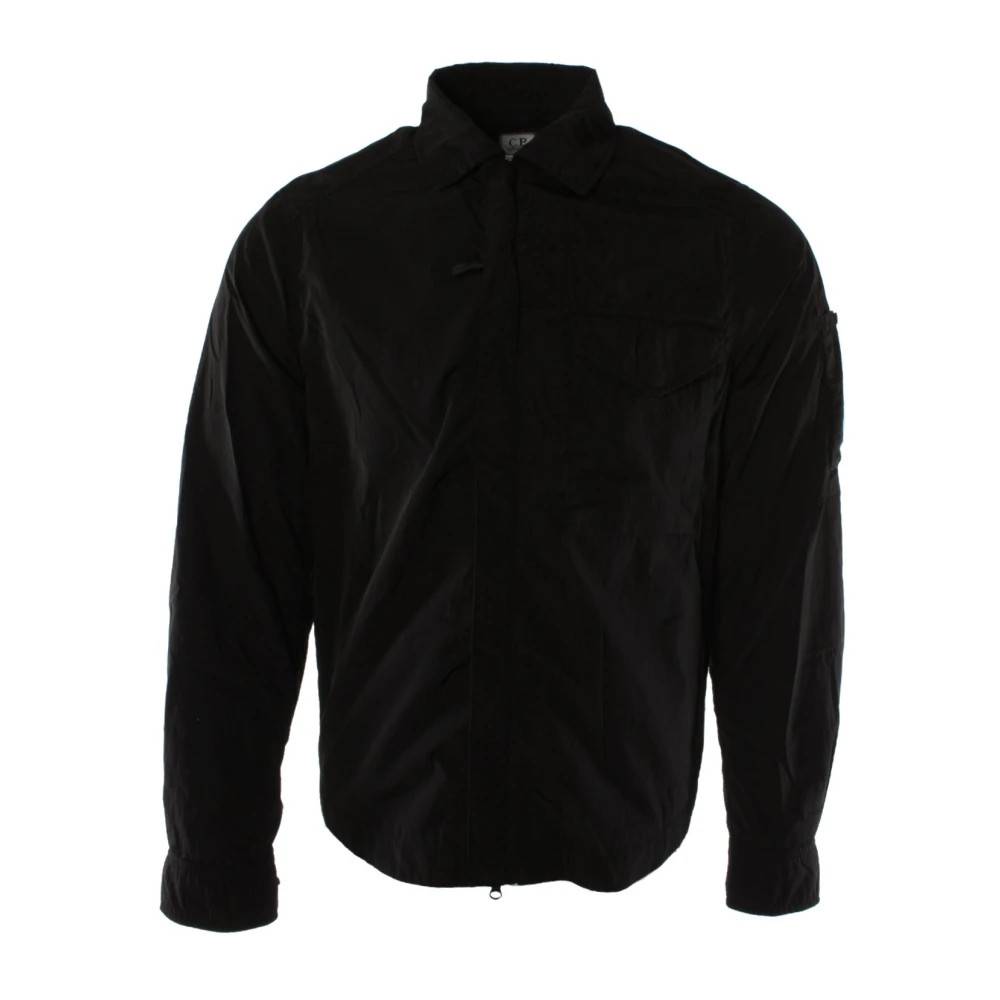 C.P. Company Chrome-R Full Zip Overshirt - Jakker - Herre - Sort - XS - Uld