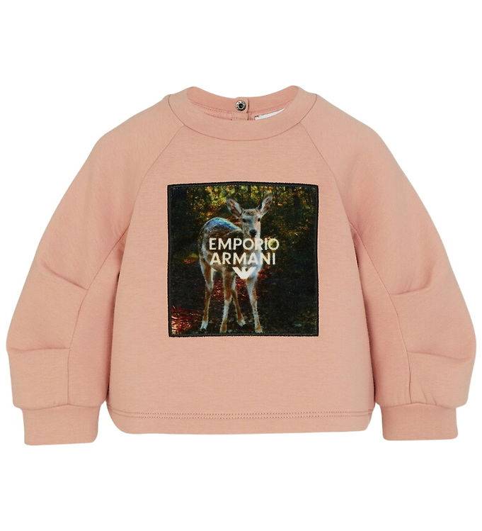 Emporio Armani Tröja - Mahogany Rose m. Tryck - Emporio Armani - 3 år (98) - Tröja