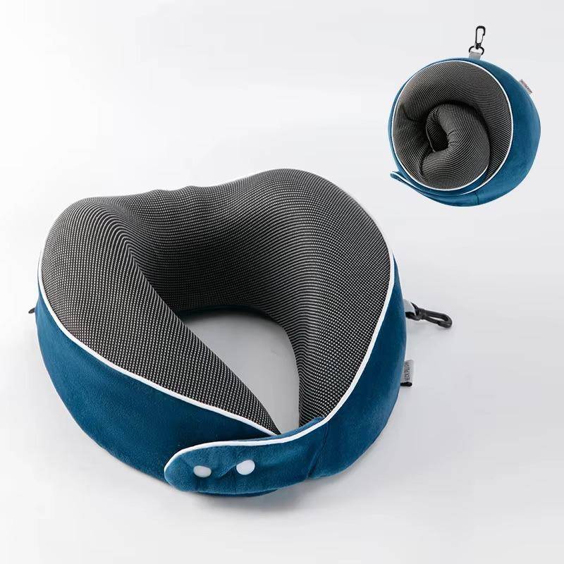 Neck Pillow Memory Foam Travel Pillow Soft Chin Support Pillow with 360-Degree Head Support